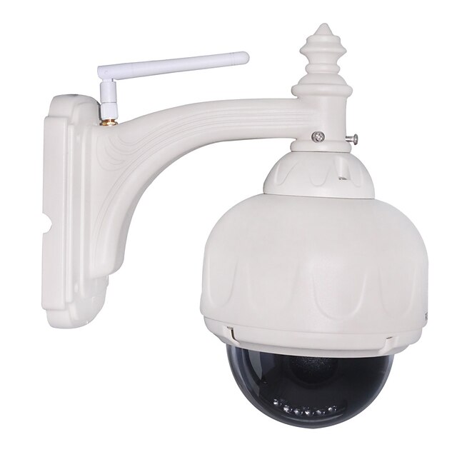  Waterdichte draadloze pan/tilt/zoom IP-buitencamera met 3x optische zoom en IR-cut, voor dag en nacht