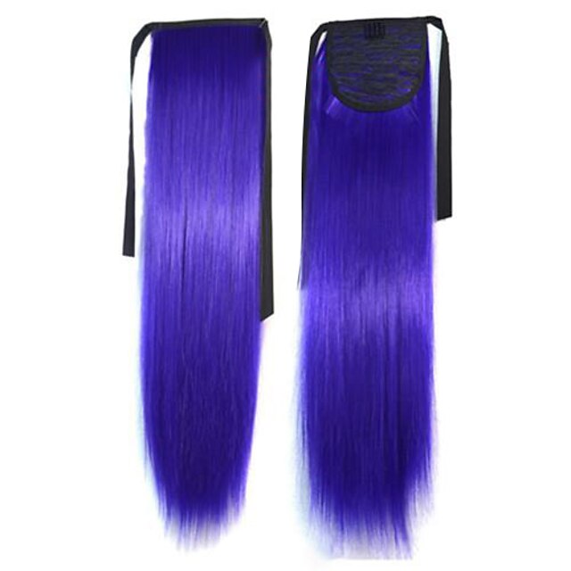  Špičková kvalita Hot prodej Peny Tail sponky do vlasů Barva Barevné Bar velkoobchod Hair Extension Purple populární 20 palců