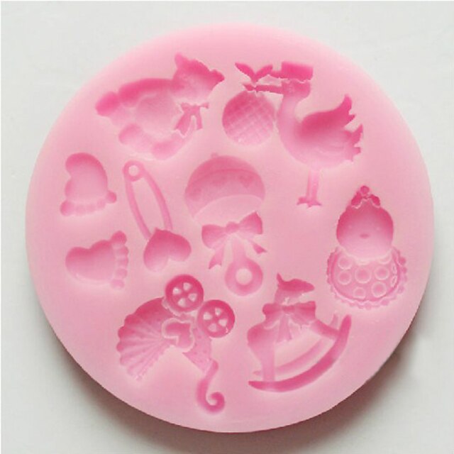  3D Bear Feet Baby Toy Silicone Mold Fondant Sugarcraft Chocolate Mould For Cakes