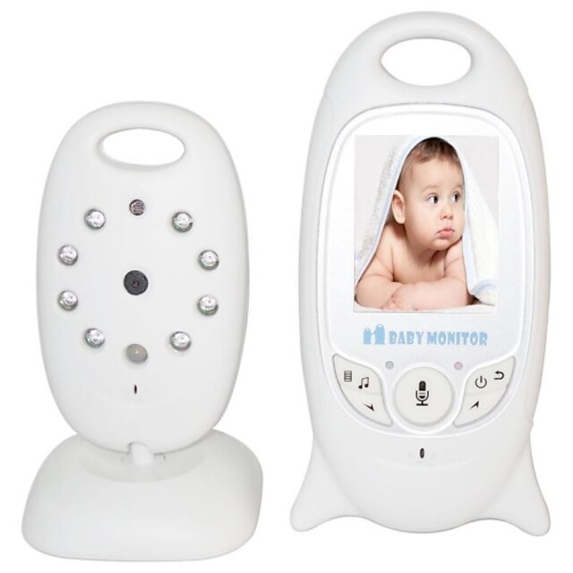  video baby monitor ip camera wireless (1/3 inch cmos 380 tv line 320x240) tvåvägs ljudprat automatisk nattvision fjärrkontroll temperaturövervakning