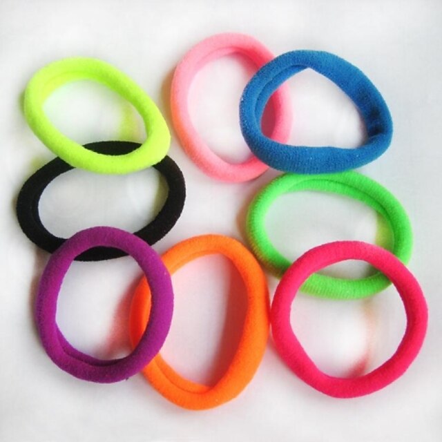  (6PC) More Color High Elastic Thick Durable hair Rope (Color Random)