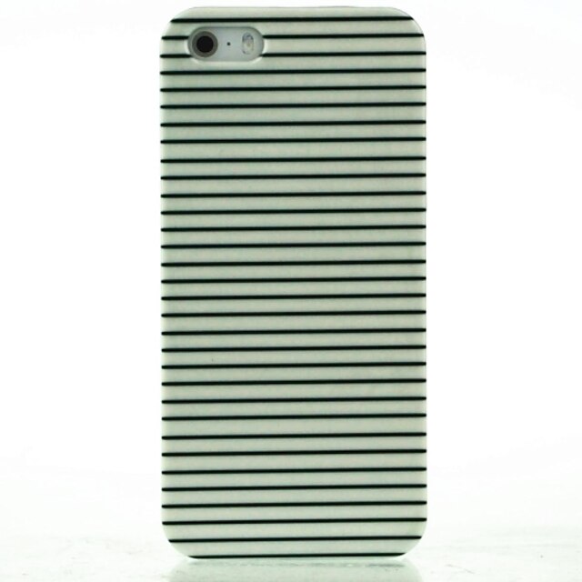  For iPhone 7 Plus Black & White Stripes Pattern Hard Case for iPhone 5/5S