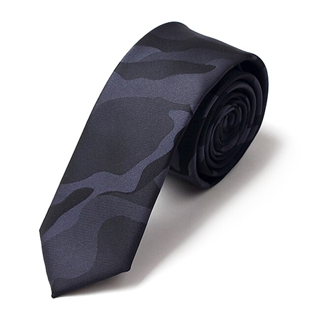  5 cm černý&šedá hedvábná kravata