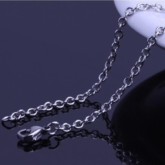  Ожерелья-цепочки Длиные Сеть моряков На заказ Мода Титановая сталь Серебряный Ожерелье Бижутерия Назначение Новогодние подарки Повседневные