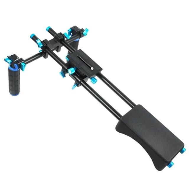  HY-04 επαγγελματικό ώμο mount kit στήριξης για φωτογραφικές μηχανές DSLR μαύρο& μπλε 30200480