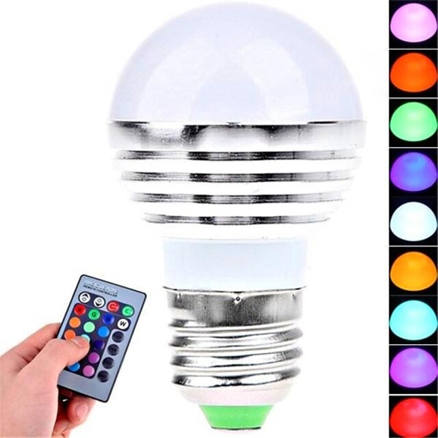  YWXLIGHT® LED-bollampen 250-300 lm E26 / E27 1 LED-kralen Krachtige LED Op afstand bedienbaar RGB 85-265 V
