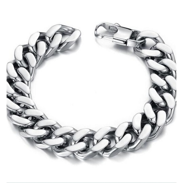  Men's Chain Bracelet Unique Design Fashion Titanium Steel Bracelet Jewelry Silver For