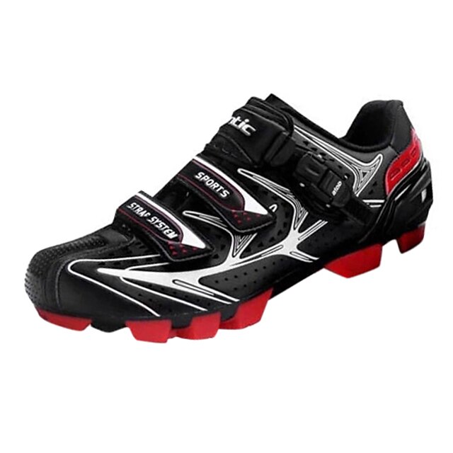  SANTIC Calzado para Mountain Bike Fibra de Carbono Transpirable A prueba de resbalones Ciclismo Negro Hombre Zapatillas Carretera / Zapatos de Ciclismo / Malla respirante