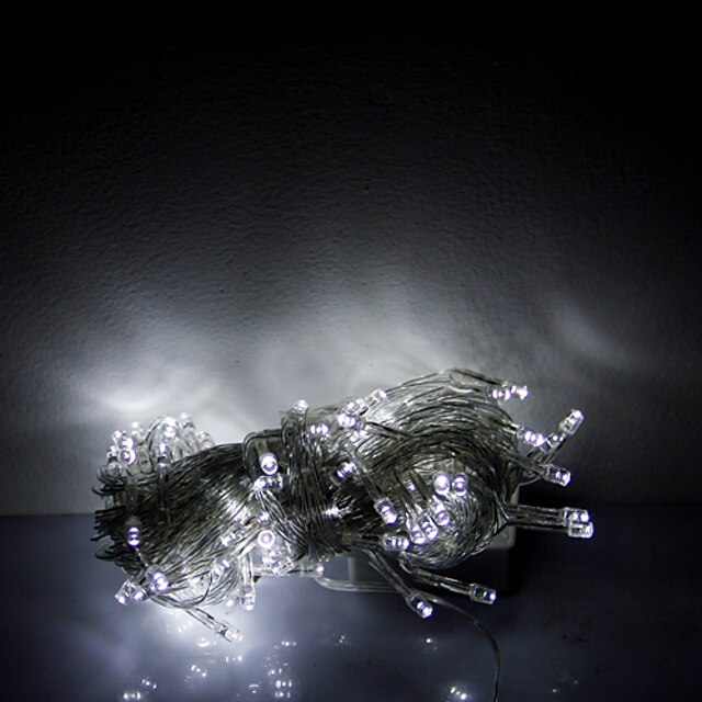  10m 100 leds luci decorative di halloween luci di festa festive-ordinaria corda di luce bianca (220v)