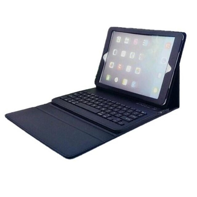  Capinha Para iPad Air 2 / iPad Air Com Suporte / Com Teclado / Flip Capa Proteção Completa Sólido Rígida PU Leather para