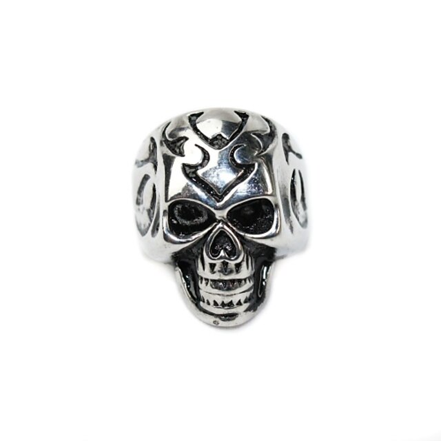  Unisex Statement Ring Ring Roestvast staal Legering Statement Feest Informeel Sieraden Schedel Halloween Memento Mori