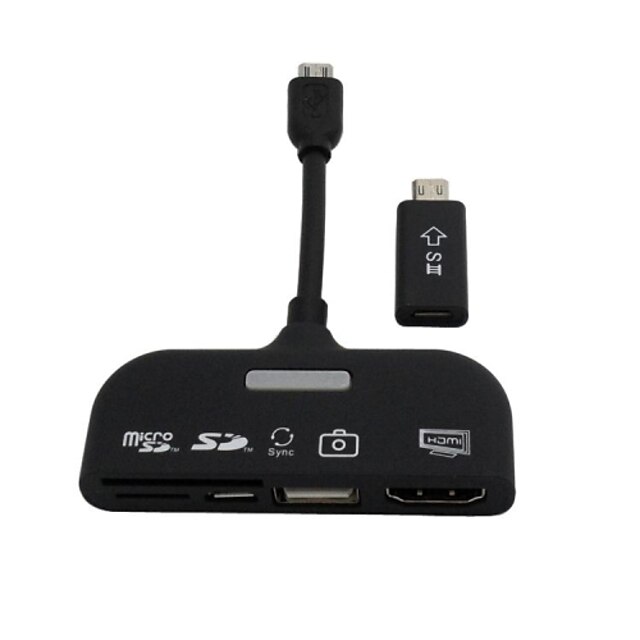  Micro USB 2.0 vers HDMI MHL câble usb sd tf lecteur mhl 5 en 1 adaptateur vidéo pour samsung s2 / s3 / s4 / note3 Livraison gratuite