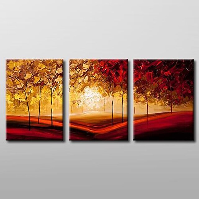  Oil Painting Hand Painted - Landscape Canvas Three Panels