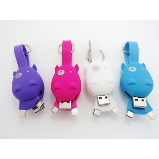  hippo mini cavo dati anello mutil-funtional chiave per iphone5s iPhone5, iphone5c e smartphone con micro porta USB