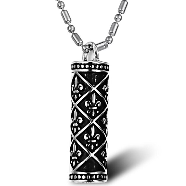  Men's Pendant Necklace Titanium Steel scottish Silver / Black Necklace Jewelry For Party Daily Casual