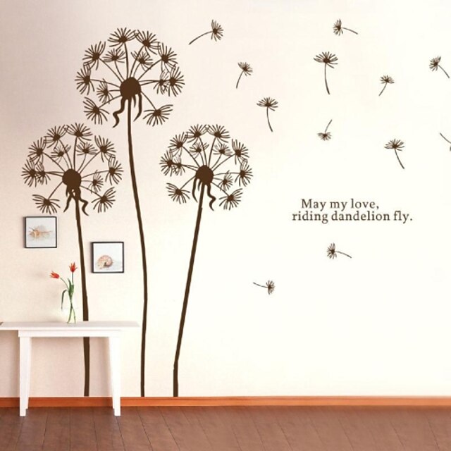  wall stickers sommerfugl mælkebøtte 70 x 50 cm (27,6 