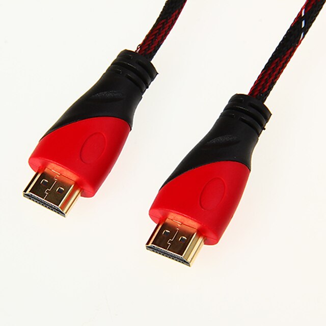  High Speed HDMI Kabel 1.4V support 3D til Smart LED HDTV, Apple TV, Blu-Ray DVD (1,5 m) 