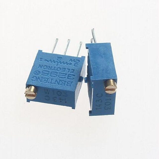  3296 Potentiometer 10kohm Adjustable Resistors - Blue (10 PCS)