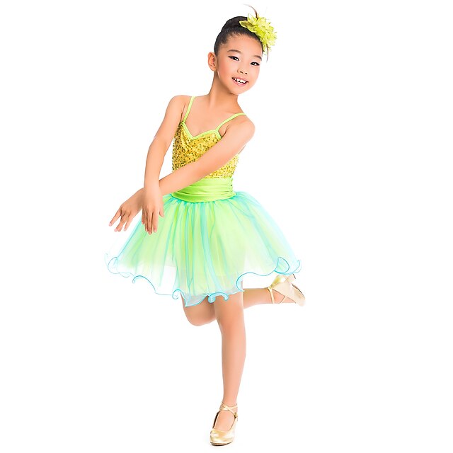  Kids' Dancewear Sequin Training Spandex Tulle / Ballet / Modern Dance
