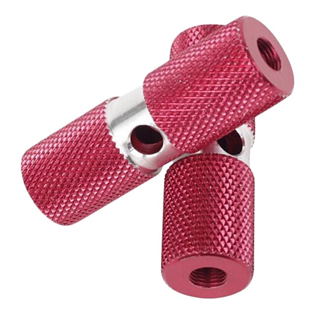  DUUTI 1 Pair BMX Bike Aluminum Alloy Rear Front Axle Red Solid Foot Pegs