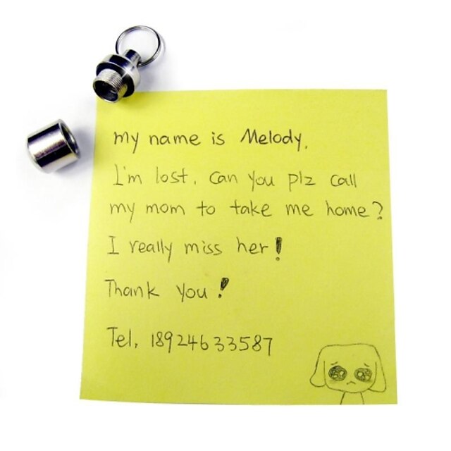  Pretty Bottle Shape Tag With Getting Lost Information Inside Accessory for Collars for Pets Dogs