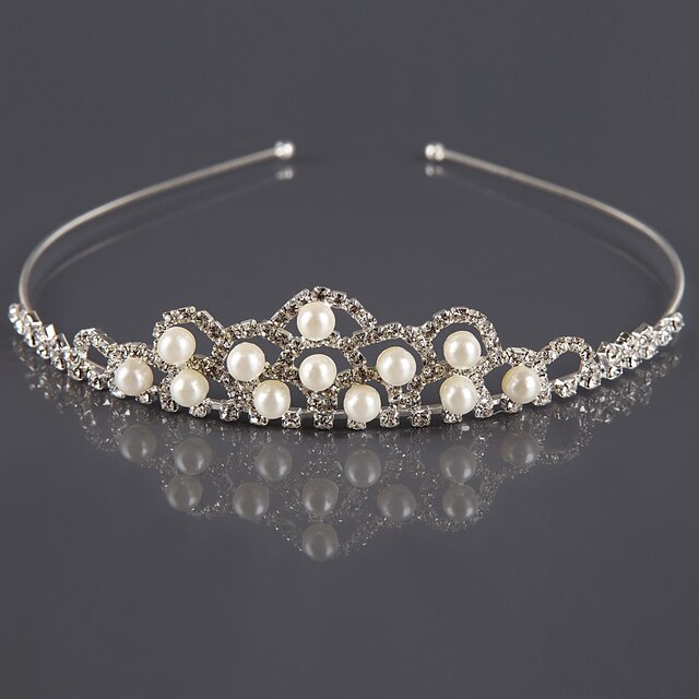  perla strass tiara delle donne