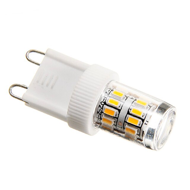  2 W LED kukorica izzók 180-200 lm G9 T 27 LED gyöngyök SMD 3014 Dekoratív Meleg fehér 220-240 V