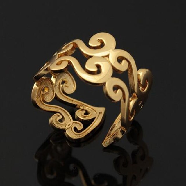  Páros gyűrűk Aranyozott Ezüst Platina bevonat Arannyal bevont hölgyek Szokatlan Egyedi Egy méret / Band Ring / Nyilatkozat gyűrű / Női
