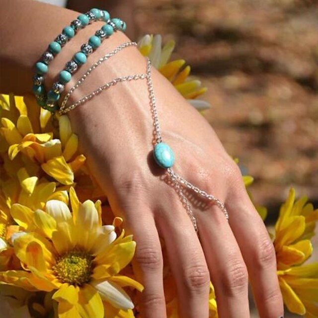  Women's Fashion Hand Chain Ring Bracelet