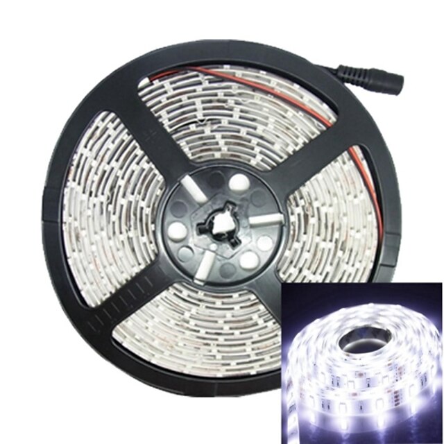  500cm 75W 300x5050 smd a condus 3000-3600lm 6000-6500K DC12V IP68 benzi de lumină impermeabil de culoare albă