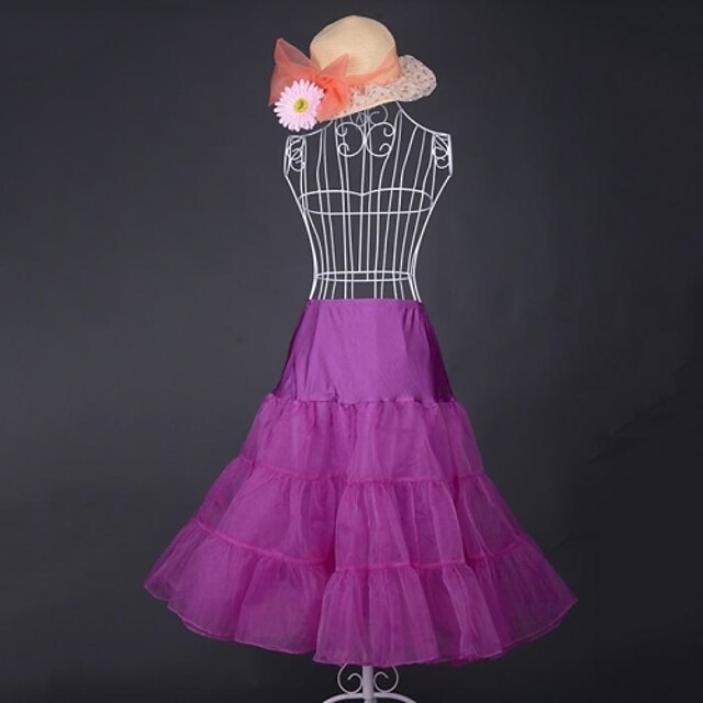  Classic Lolita Vintage Inspired Dress Women's Girls' Organza Japanese Cosplay Costumes Black / Purple / Red Solid Colored Medium Length / Classic Lolita Dress / Petticoat