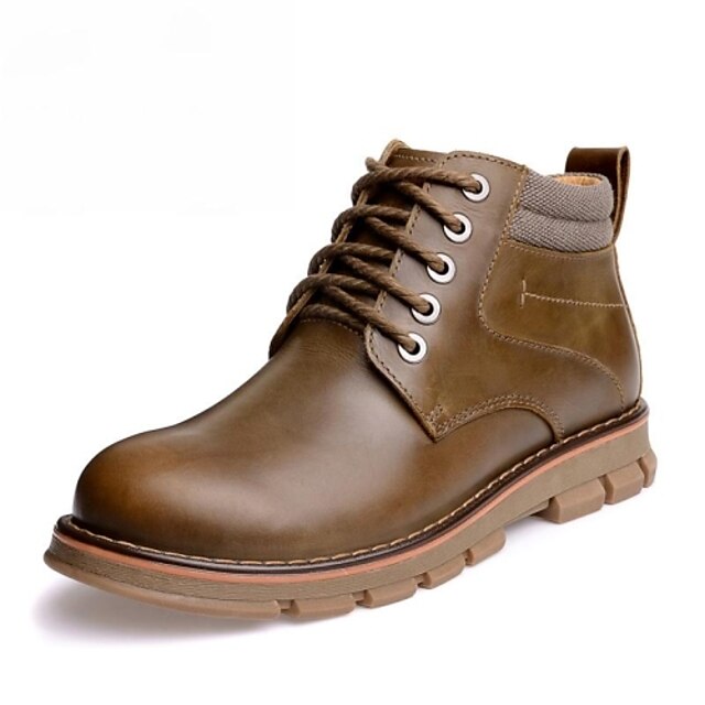  Men's Shoes Work & Safety Low Heel Calf Hair Ankle Boots with Lace-up Shoes More Colors available