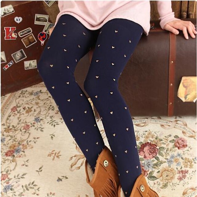  Women's Duplex Heart Jacquard  with Velvet Leggings