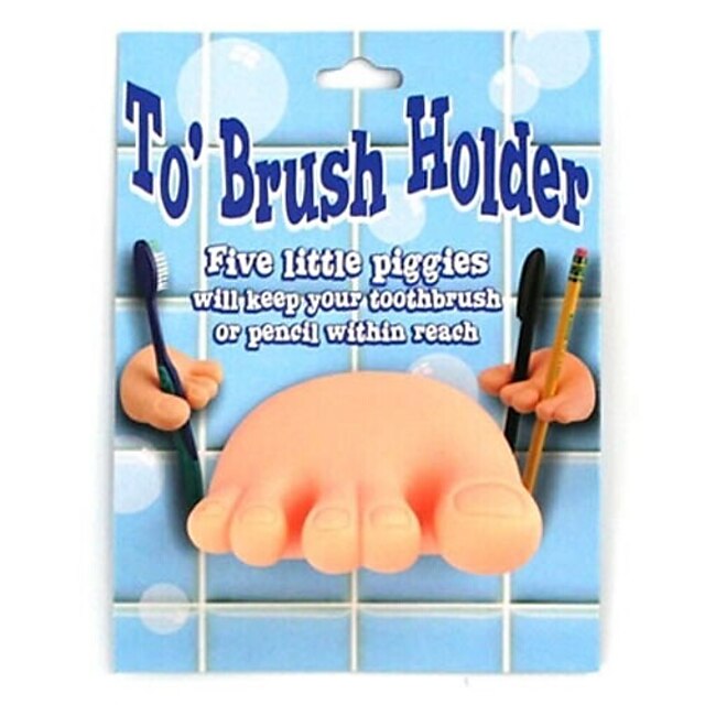  Cute Toe Tooth Brush Holder With Suction Cup