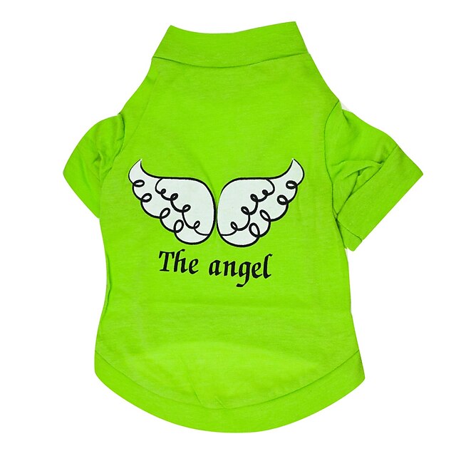  Dog Shirt / T-Shirt Puppy Clothes Angel & Devil Casual / Daily Dog Clothes Puppy Clothes Dog Outfits Breathable Purple Blue Green Costume for Girl and Boy Dog Cotton XS S M L