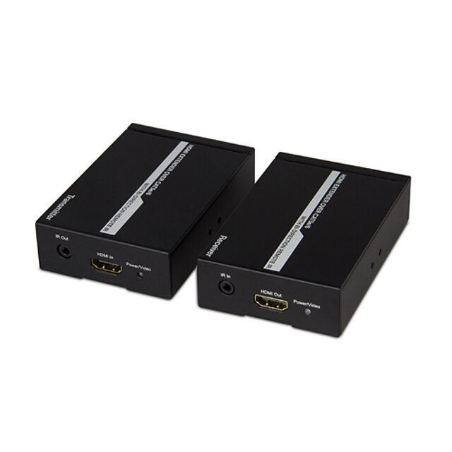  v1.4 HDMI ™ lwm extensor balun transmissor + receptor sobre único cat5e 6 7 1080p full hd 3d