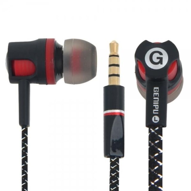  Headphone 3.5mm In Ear Braided Cord with Microphone Noise-Cancelling for Phones/PC