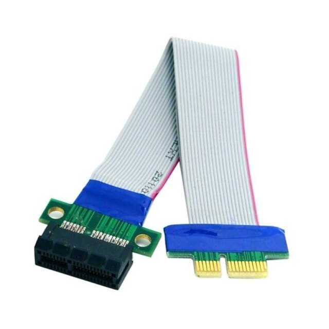  0.2m 0.6ft PCI-E Express 1X Slot Riser Card Extender Extension Ribbon Flex Relocate Cable Free Shipping