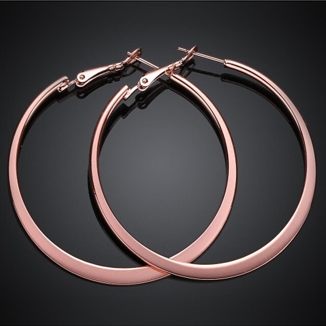  Hoop Earrings Gold Plated Alloy Jewelry Party Daily