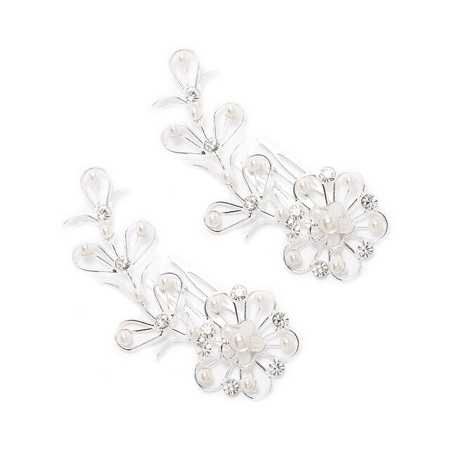  Gorgeous Rhinestones/Imitation Pearls Wedding Bridal Combs