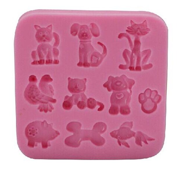  1pc Silicone Eco-friendly 3D DIY For Cake For Cookie For Chocolate Animal Mold Bakeware tools