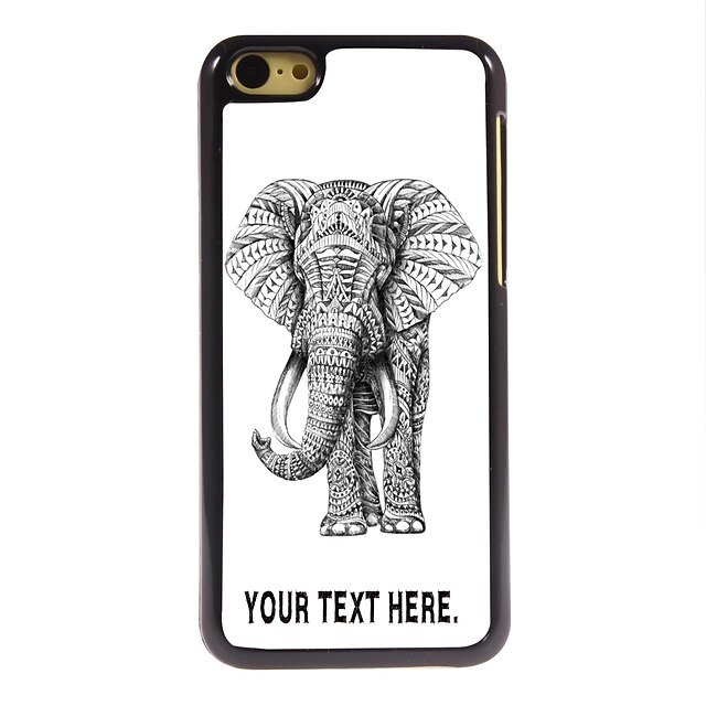  индивидуальный случай слон дизайн корпуса металл для iPhone 5с
