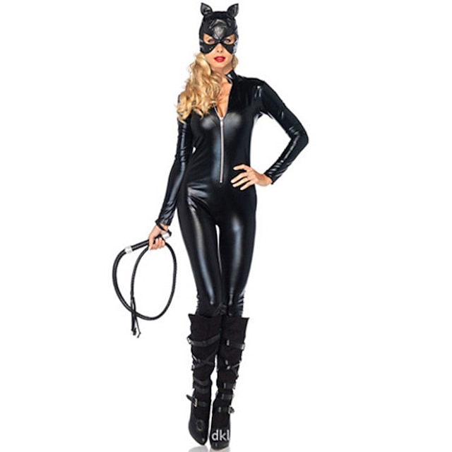  Damen Superheld Bat / Fledermaus Geschlecht Zentai Anzüge Cosplay Kostüme Solide Gymnastikanzug / Einteiler