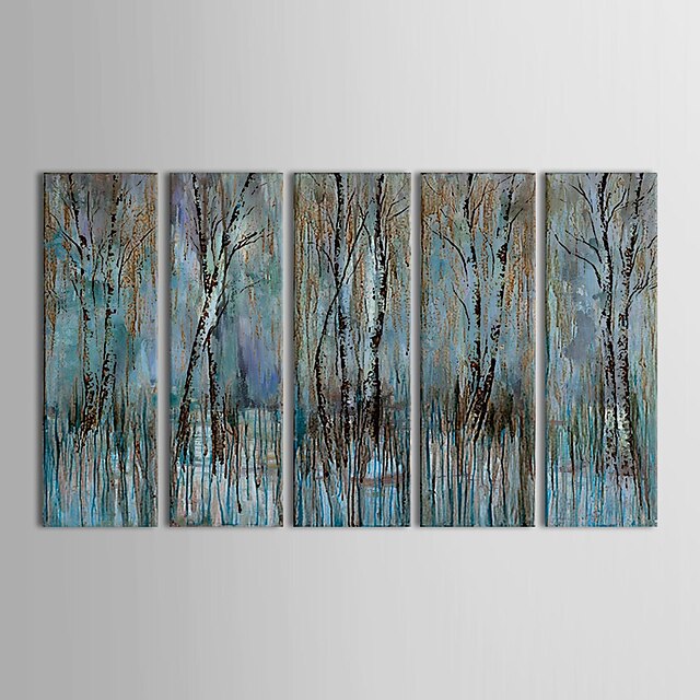  Oil Painting Hand Painted - Abstract Canvas Five Panels