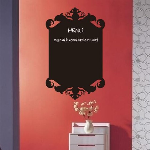Wall Stickers Wall Decals, Retro Blackboard with pattern PVC Wall