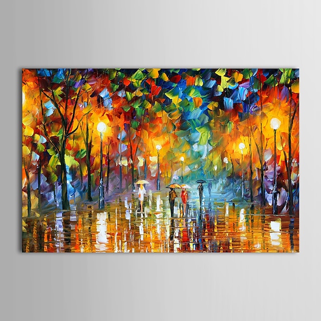  Oil Painting Hand Painted Horizontal Landscape Modern Traditional Stretched Canvas