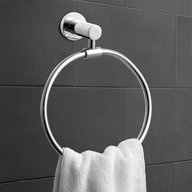  Barra para Toalha Moderna Latão 1pç - Banheiro / Banho do hotel anel de toalha Montagem de Parede