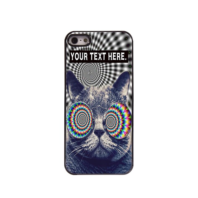  caso gato caso design de metal personalizado para iPhone 5 / 5s