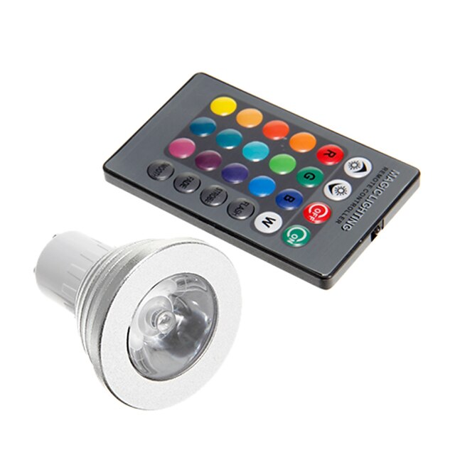  1pc 3 W LED Spotlight 250-300 lm GU10 1 LED Beads Decorative RGB 85-265 V