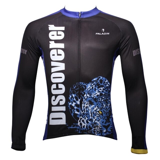  ILPALADINO Men's Long Sleeve Cycling Jersey Bike Top Breathable Quick Dry Ultraviolet Resistant Sports Clothing Apparel